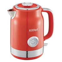 Чайник KITFORT КТ-6791, 1,7л, 2200Вт, закрытый нагревательный элемент, термометр, сталь, красный Чайник KITFORT КТ-6791, 1,7л, 2200Вт, закрытый нагревательный элемент, термометр, сталь, красный