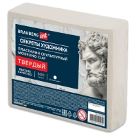 Пластилин скульптурный ТВЕРДЫЙ БЕЛЫЙ "Секреты художника", 0,5 кг, BRAUBERG ART, 107481 Пластилин скульптурный ТВЕРДЫЙ БЕЛЫЙ "Секреты художника", 0,5 кг, BRAUBERG ART, 107481